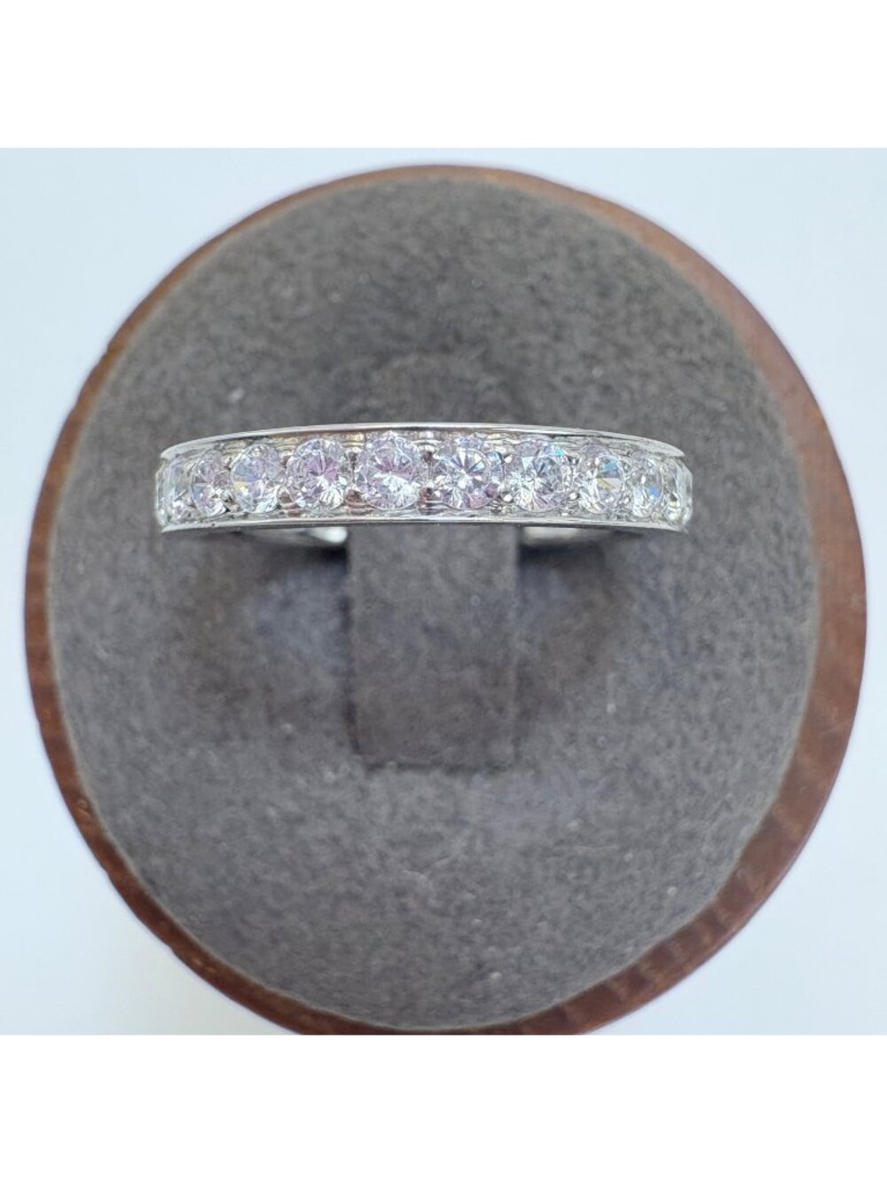 Cubic Zirconia Pavé Set Statement Ring Sterling Silver 925 Size 6.5